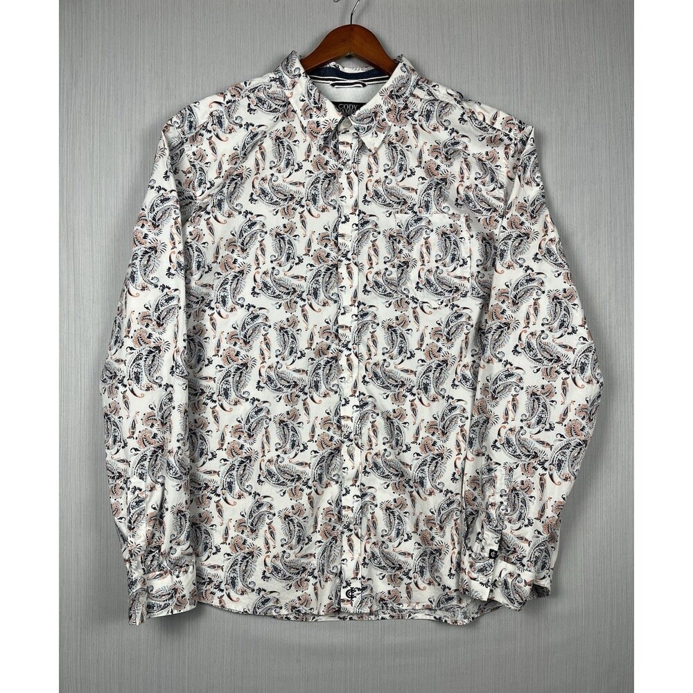 Western Paisley Stretch Button-Down Shirt Cody James Core XXL‎